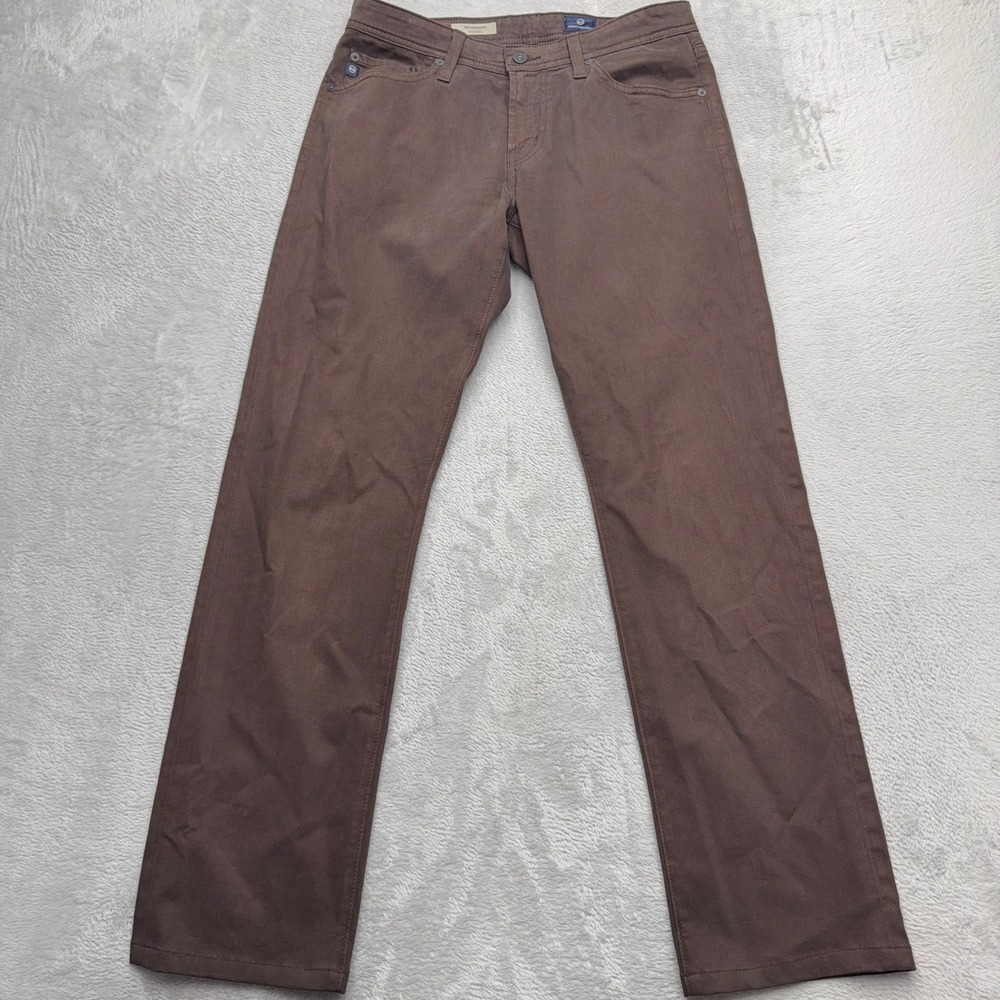 AG Adriano Goldschmied Pants Mens 30x32 Brown The Graduate Tailored Leg Stretch